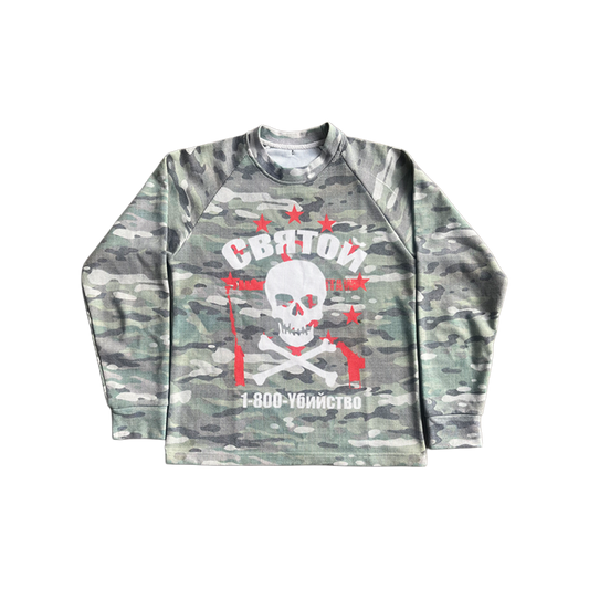 Camo Skull Thermal Long Sleeve